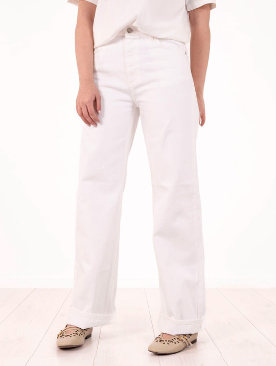 Jeans Roy Roger's x Eva Herzigova Super Wide Bull Bianco