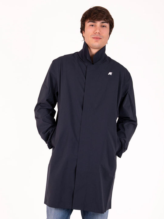 Trench Kenley K-Way in Tessuto Tecnico Stretch Blu