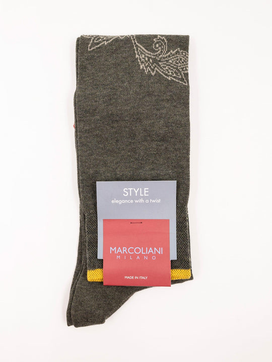 Marcoliani Milano Style Socken aus Pima-Baumwolle Olive