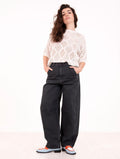 White Wise White Viscose Cutout Sweater