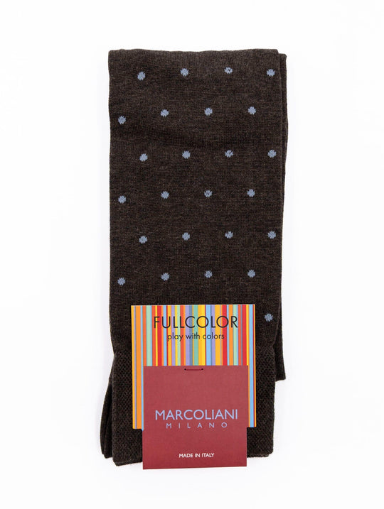Calzini Marcoliani Milano Full Color in Cotone Pima Caffè