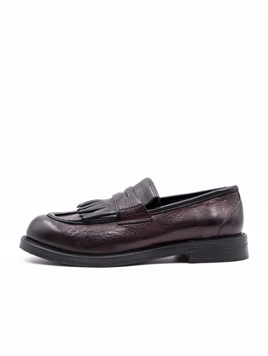 Mocassino Four Stroke con Nappa in Pelle Barolo e Nero