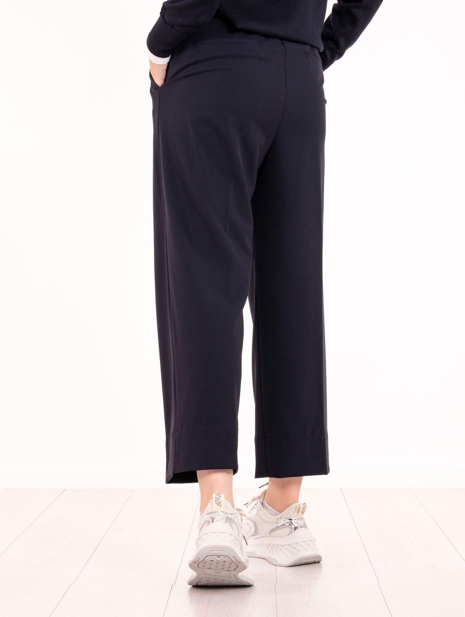 Pantalone Myths in Tela Tecnica di Lana e Cachemire Delavè Blu 25WD48333037 Myths