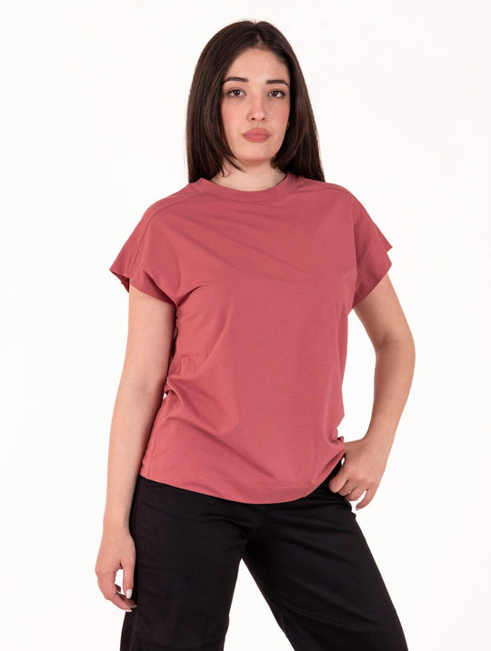 T-Shirt Alpha Studio in Jersey di Cotone Cipolla