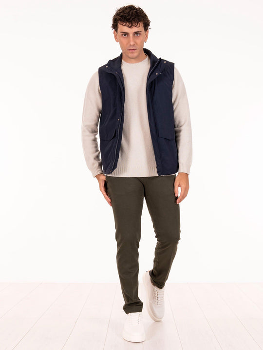 Valen Ottoman K-Way Vest in Recycled Nylon Blue