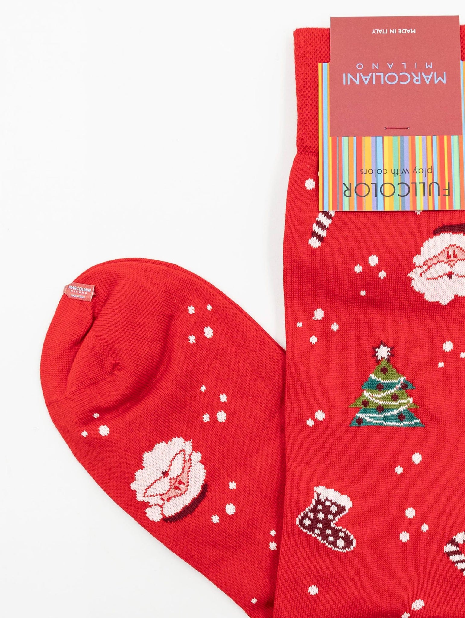Calzini Marcoliani Milano Xmas in Cotone Pima Rosso MARXMAS12T019 Marcoliani Milano
