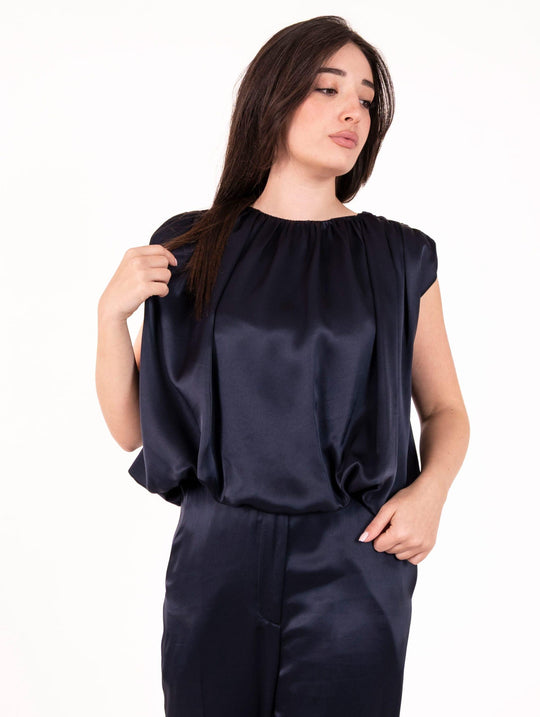Blusa Liviana Conti in Satin Blu