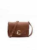 Tasche C-Me Small Coccinelle aus genarbtem Leder Cognac