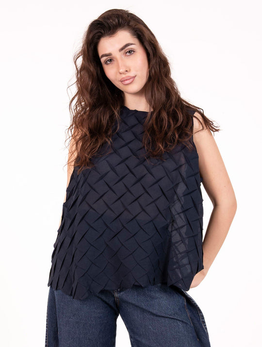 Blusa Plissè Meimeij Notte