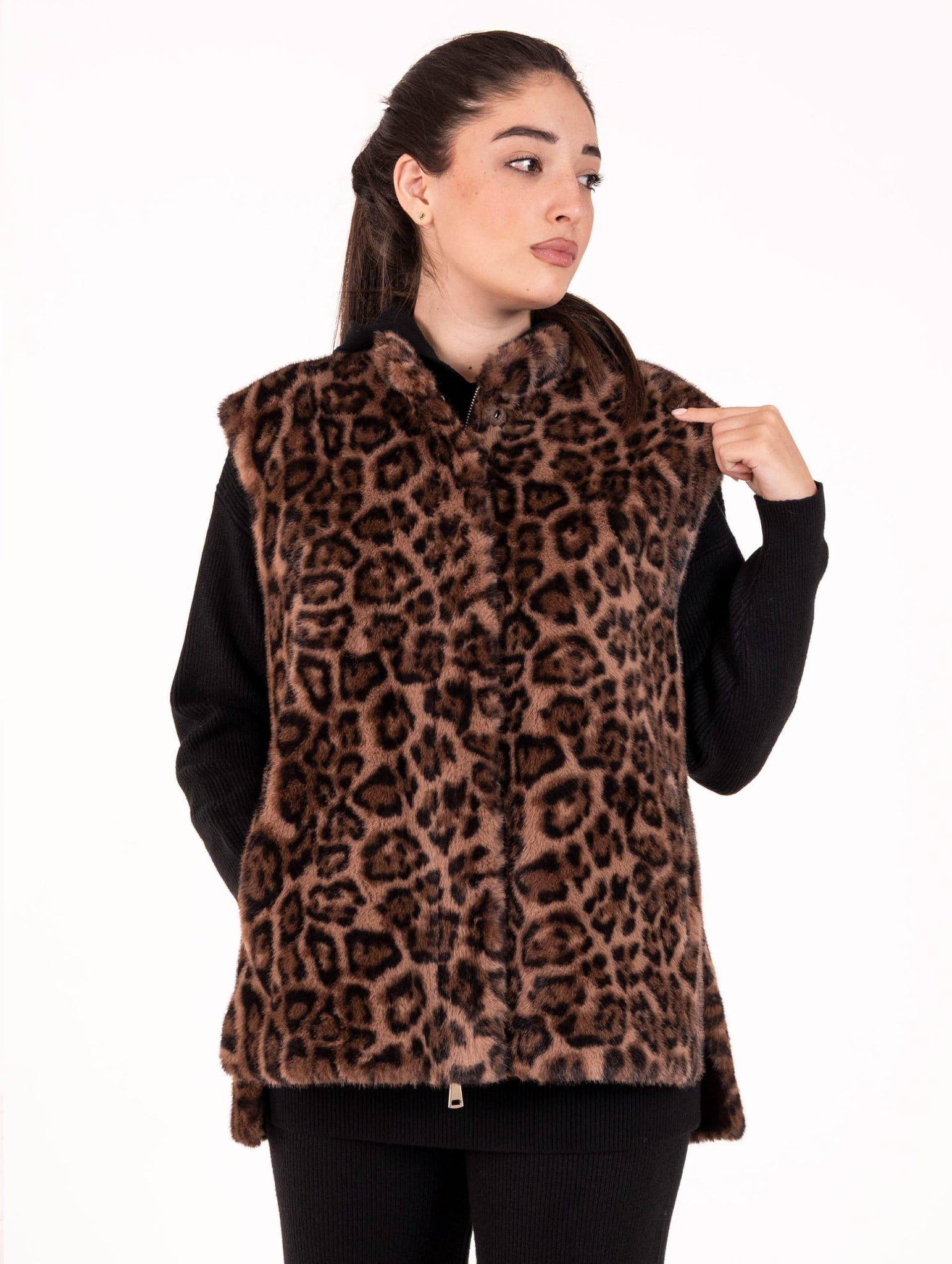 Gilet Eco Pelliccia Leon e Loulou Maculato L662MEOW00000 Leon & Loulou