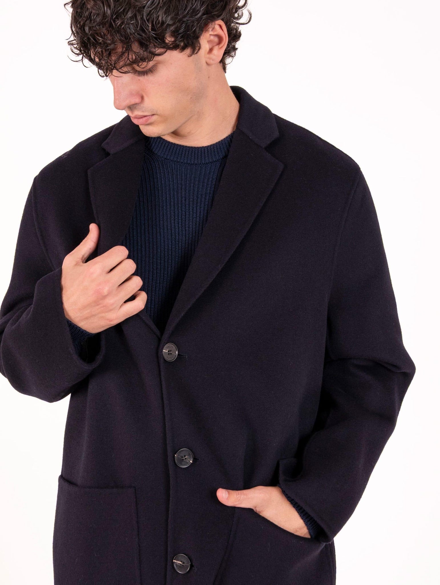 Cappotto Il Paltò in Lana Blu B51PUCAMEDOU205 Il Paltò