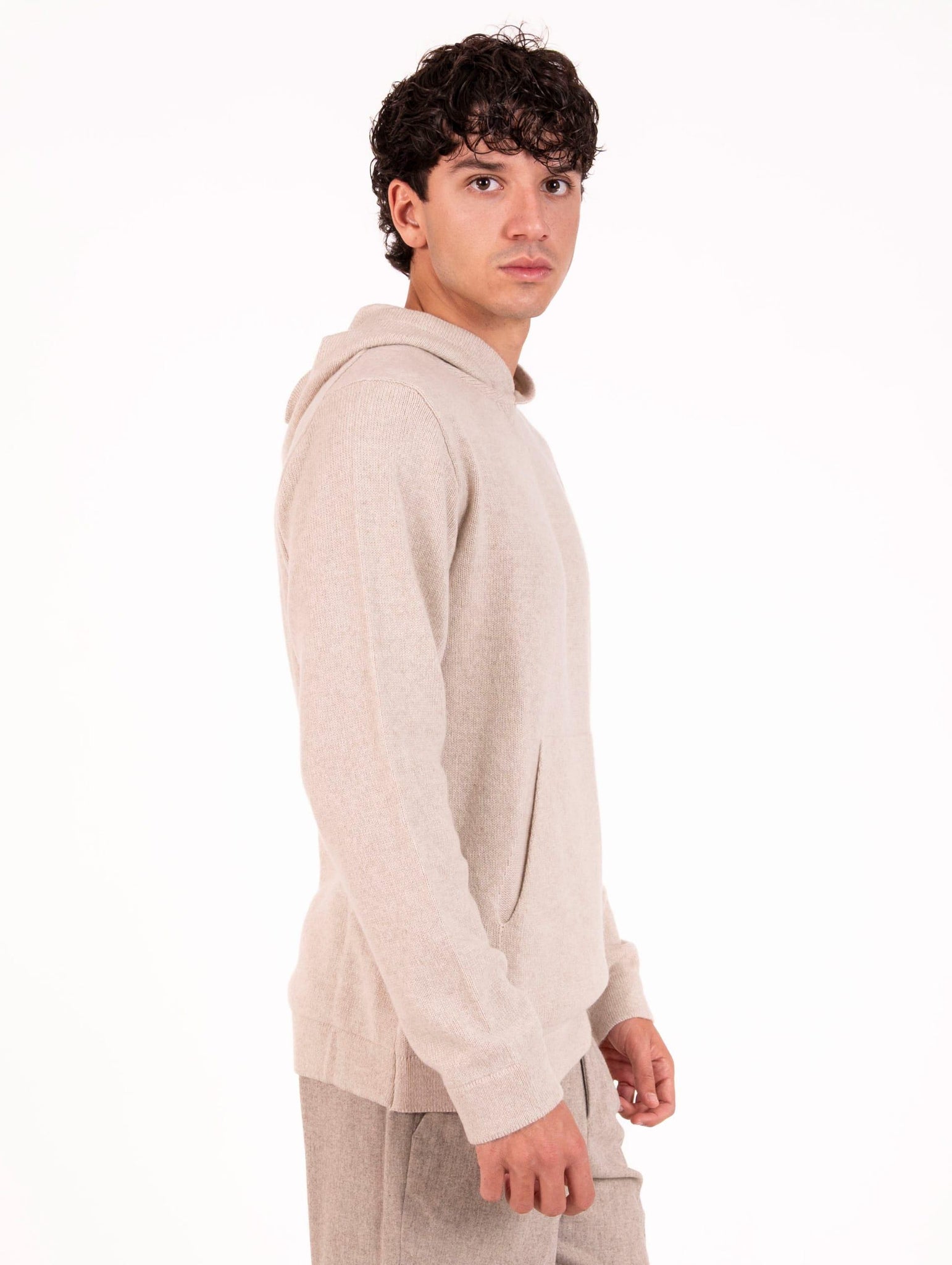 Felpa con Cappuccio Daniele Fiesoli in Eco Cashmere Sabbia 343636 Daniele Fiesoli