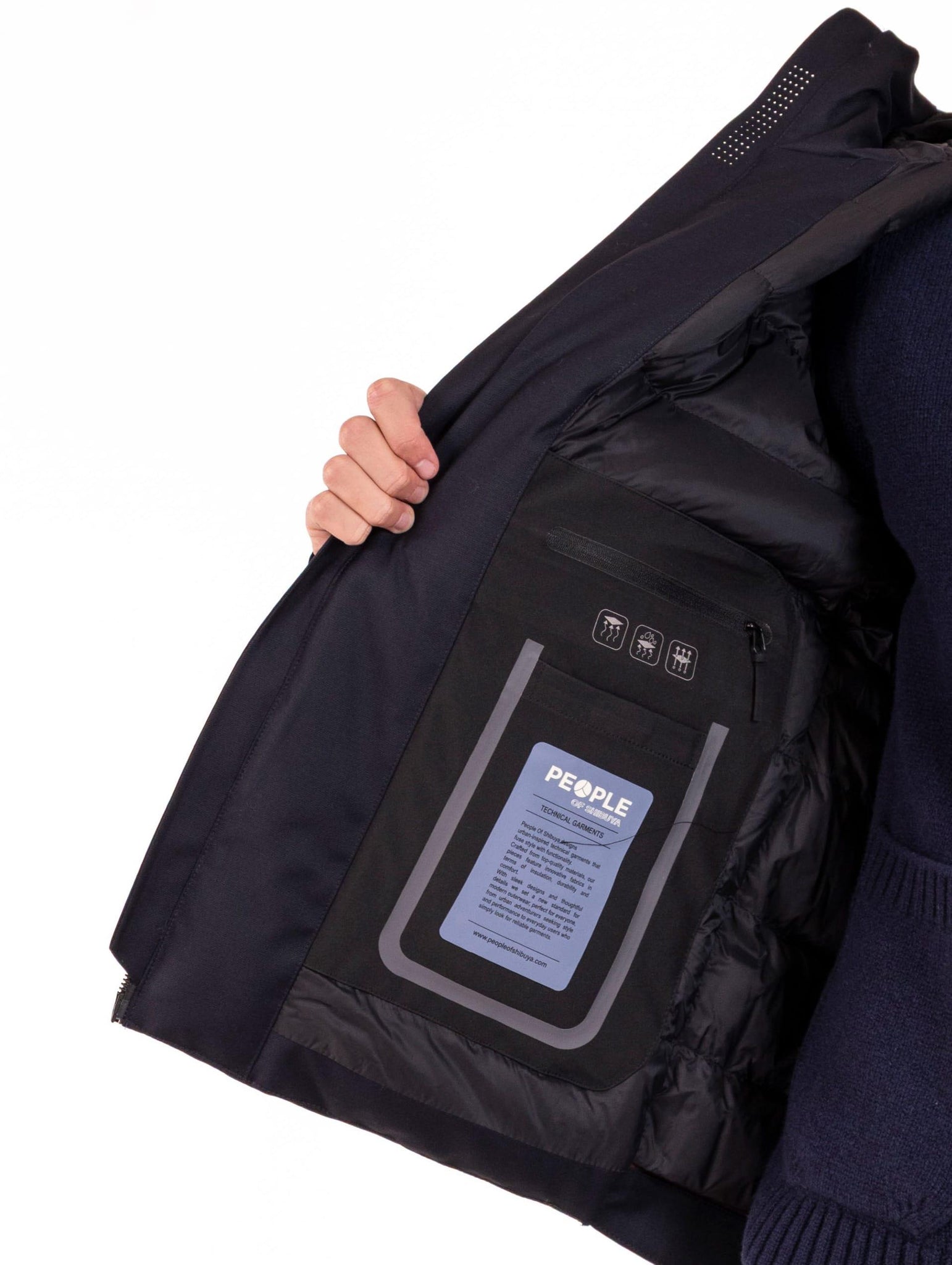 Giubbino Haneda People of Shibuya In Lana Tecnica Navy HANEDAPM947790 People of Shibuya