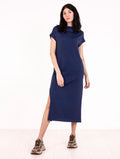 Kleid Alpha Studio aus extrafeiner Merinowolle Blau