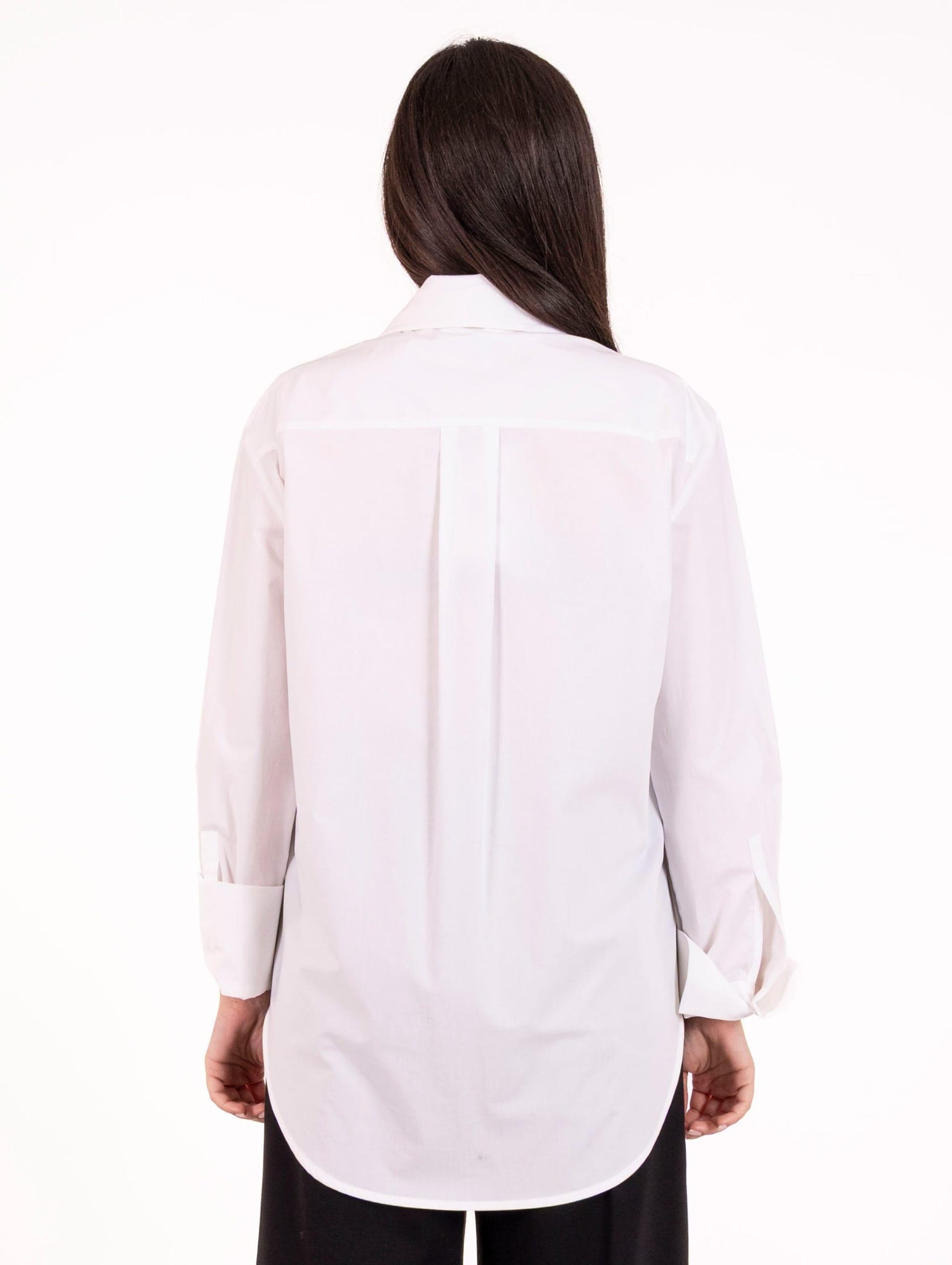 Camicia Meimiej Perle in Cotone Bianca M5IR03791 Meimeij