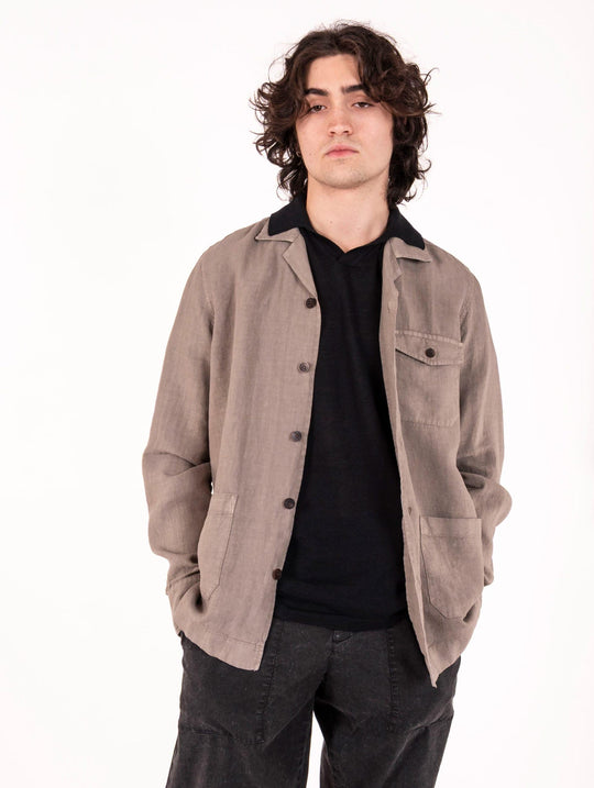 Camicia Devorè in Lino Fango