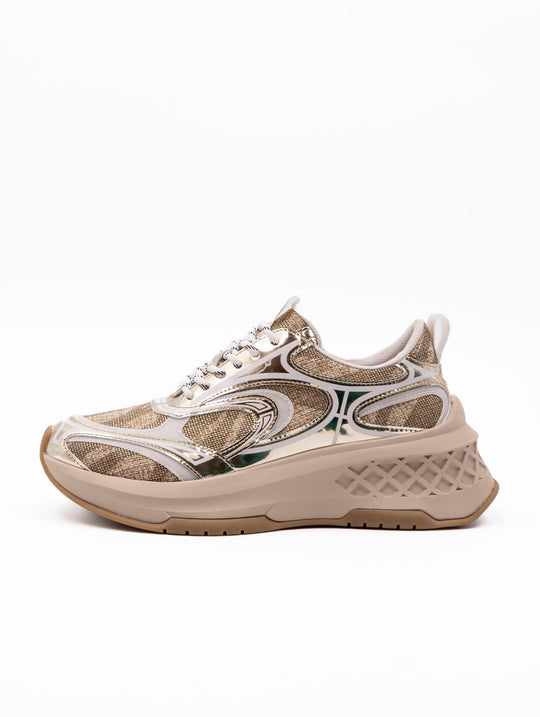 Running Emanuelle Vee Specchiata in Canvas Oro