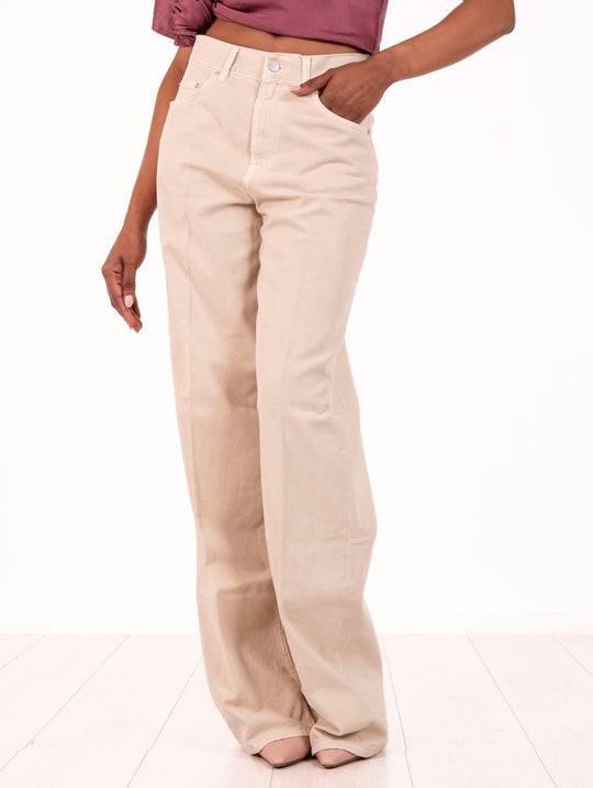 Pantalone Carmen Siviglia in Denim Sabbia