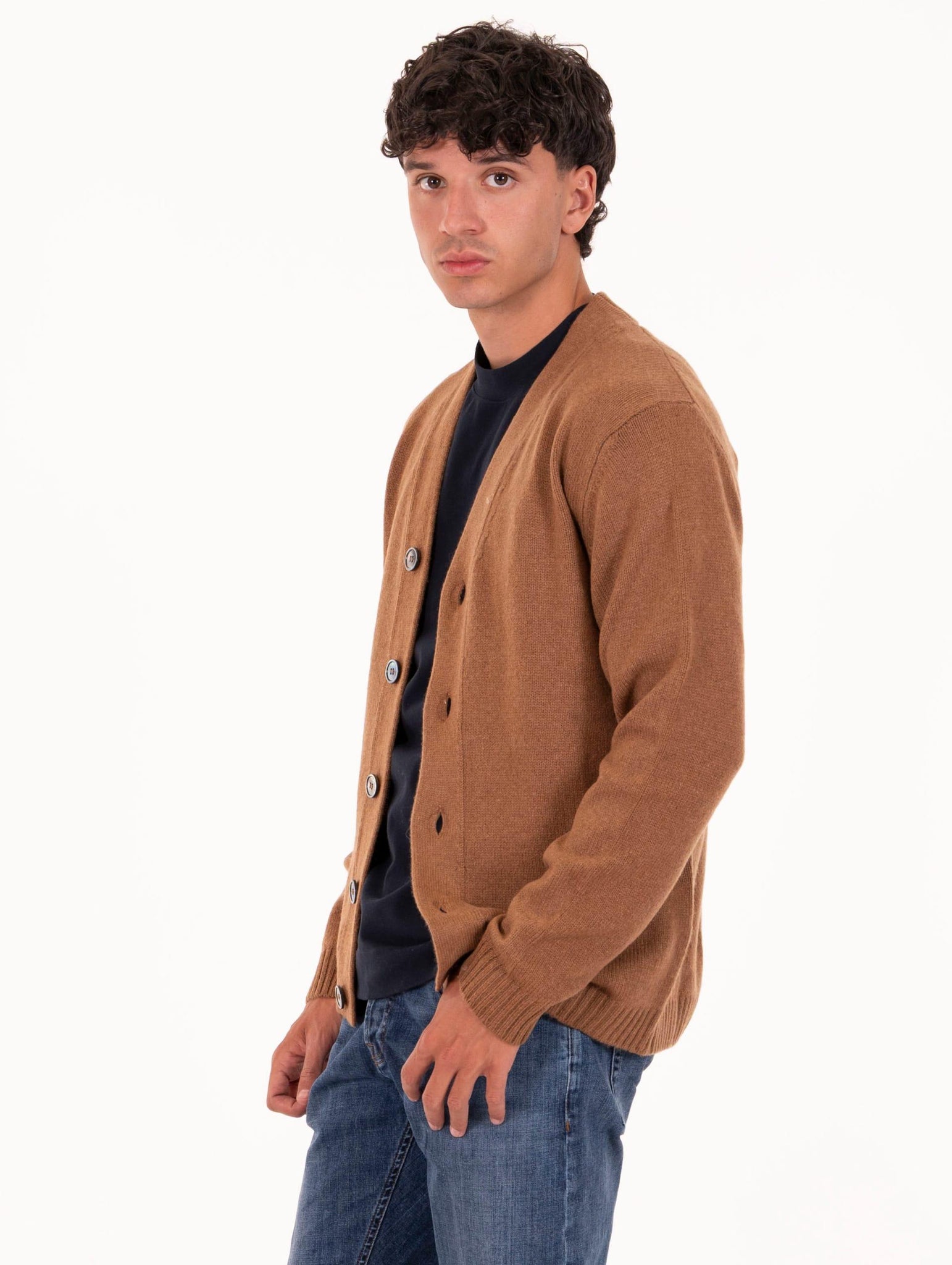 Cardigan Daniele Fiesoli in Eco Cashmere Rhum 301734 Daniele Fiesoli