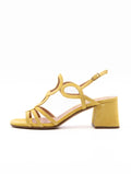 Sandali Lara May in Suede Giallo