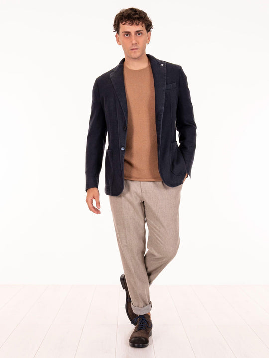 L.B.M. 1911 Jacket in Virgin Wool and Blue Cashmere