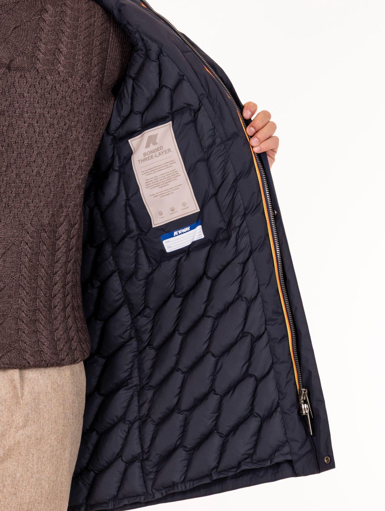 Giubbotto Tomal K-Way in Tessuto Tecnico Blu K7136IWAR0 K-Way