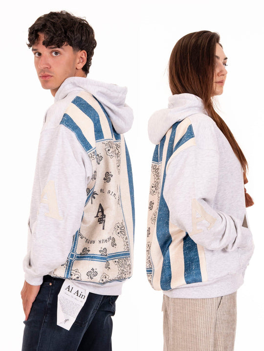 Ahox Al Ain Sweatshirt aus meliertem Baumwollgrau