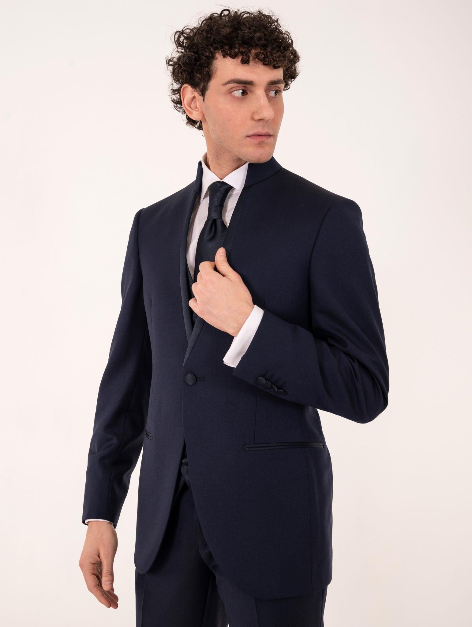 Abito da Cerimonia Luigi Bianchi Mantova Guru in Lana Vergine Blu 0334010/02342203 Luigi Bianchi Mantova