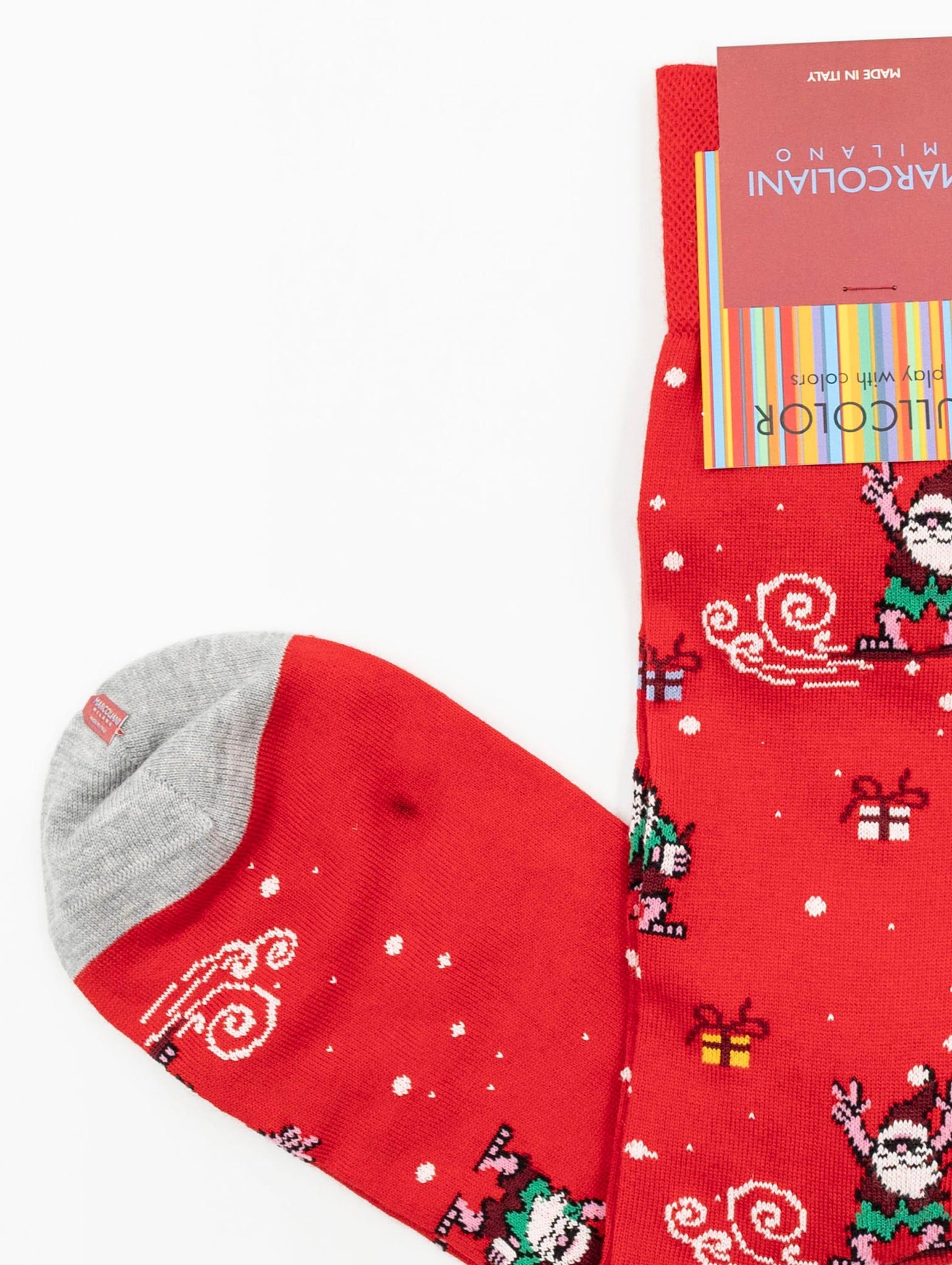 Calzini Marcoliani Milano Xmas in Cotone Pima Rosso MARXMAS12T19 Marcoliani Milano