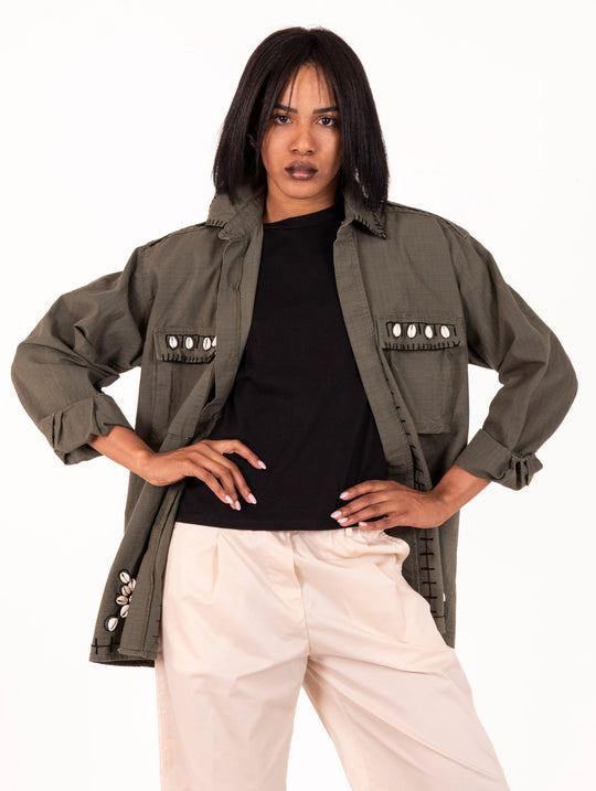 Camicia Conchiglie Front Street Militare