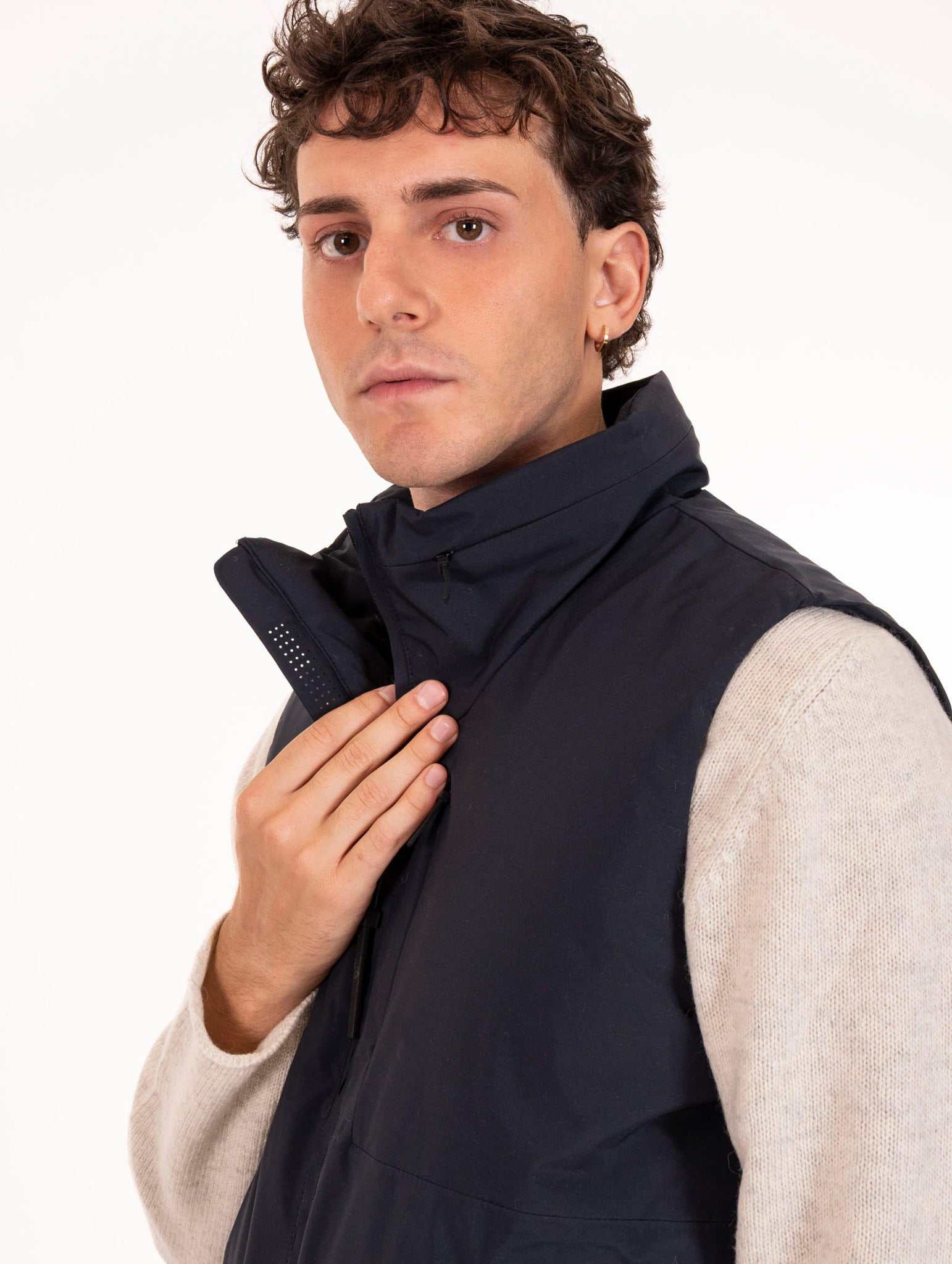 Gilet Ono People of Shibuya in Tessuto Tecnico Navy ONOPM773790 People of Shibuya