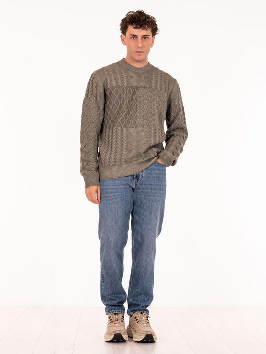 Girocollo Luigi Gentile aus Merinowolle Militärgrün