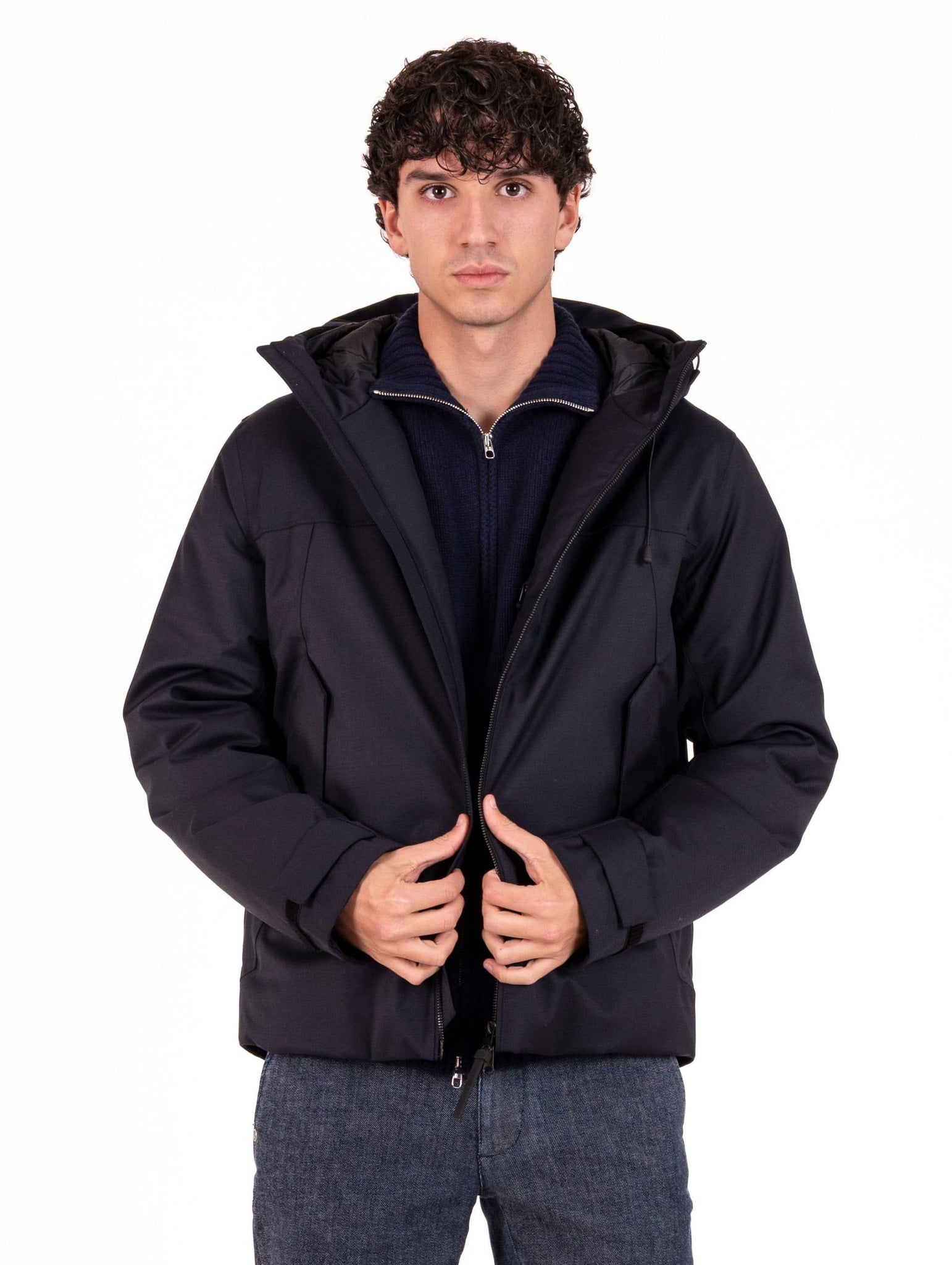 Giubbino Haneda People of Shibuya In Lana Tecnica Navy HANEDAPM947790 People of Shibuya