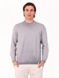 Pullover Luigi Gentile aus himmelblauer Baumwolle