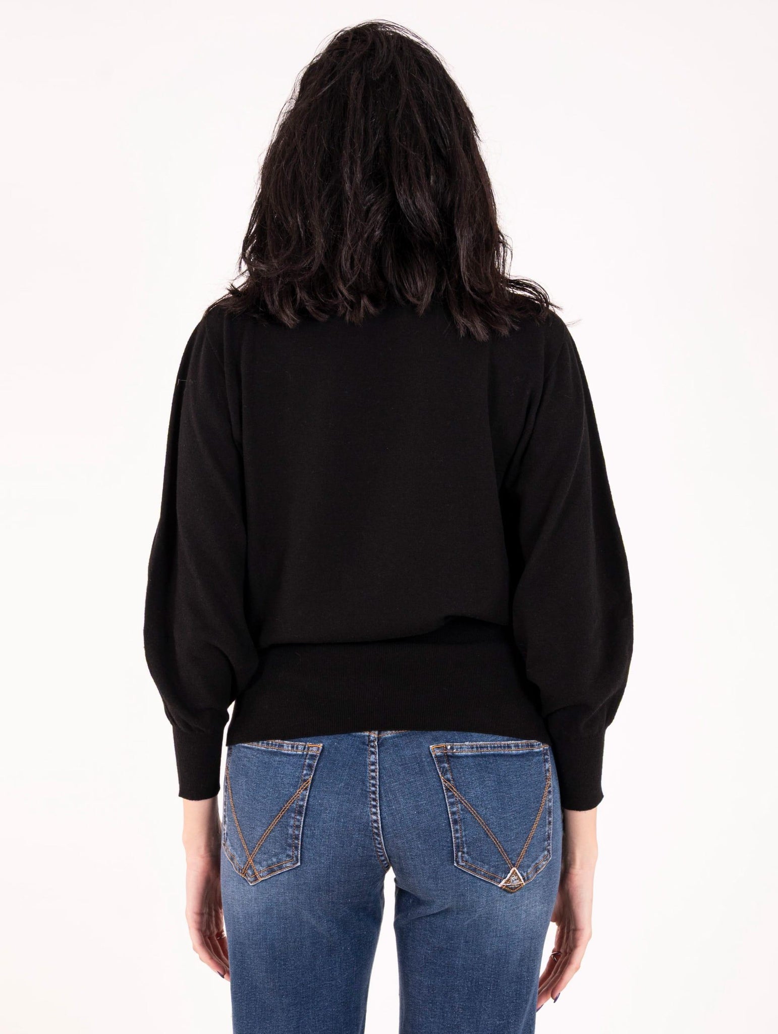 Dolcevita Alpha Studio in Lana Extrafine Nero AD-4501G9000 Alpha Studio