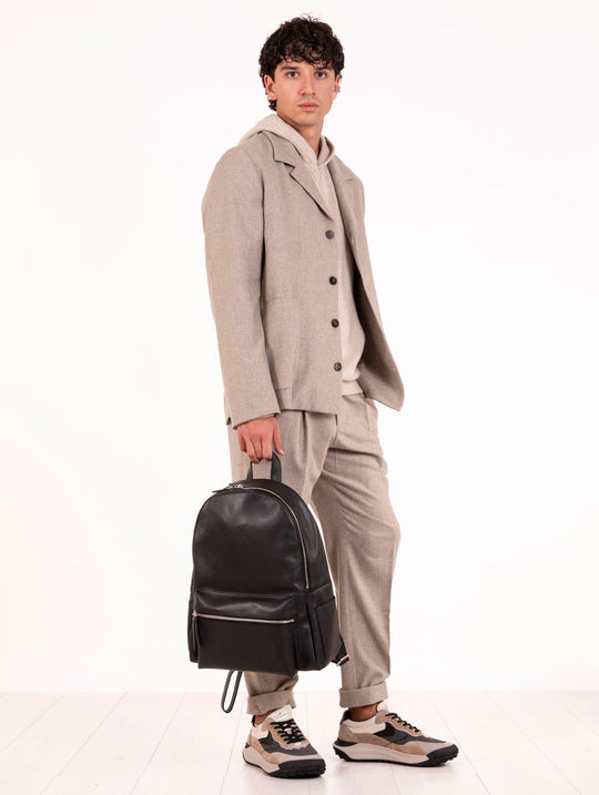 Devore Jacket in Rope Melange Wool and Viscose