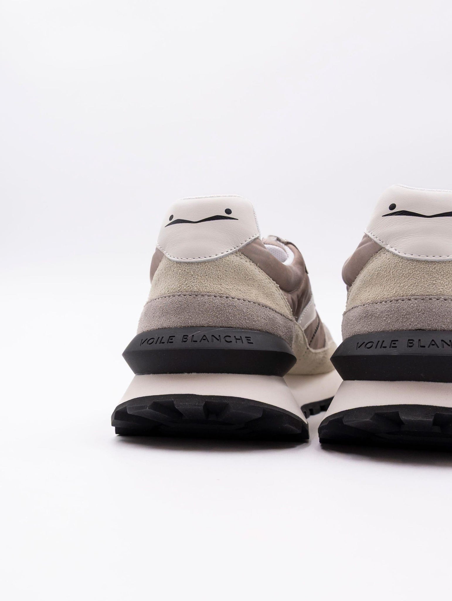 Sneakers Qwark Hype Man Voile Blanche Grigio e Beige QWARKHYPEMANSUEDE/NYLON Voile Blanche