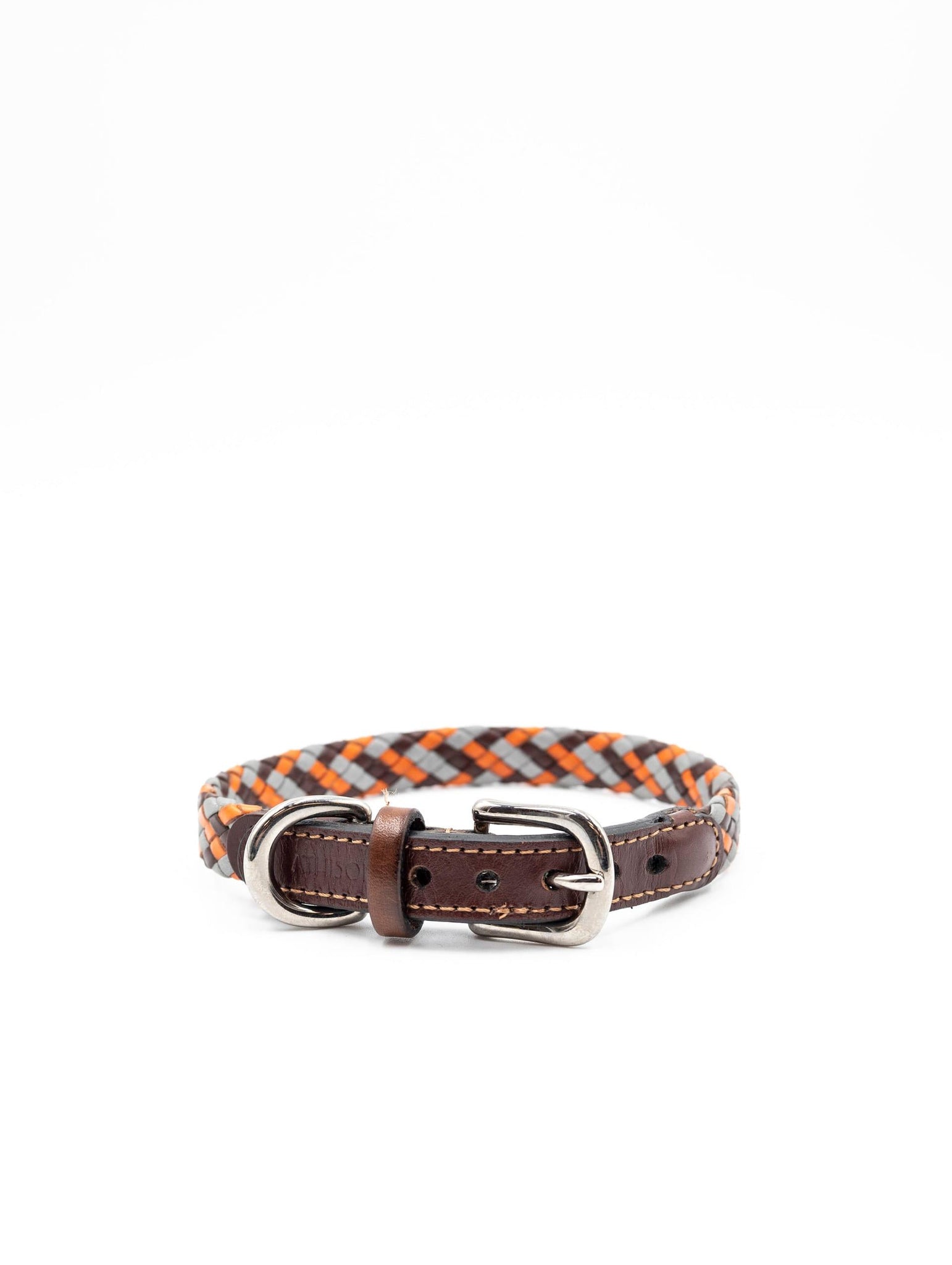 Collare Athison Piccolo in Pelle e Cuoio Arancione COLLARE PICCOLOARANCIO Athison