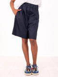 Myths Navy Cotton Bermuda Shorts