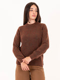 Pull Clarisse K-Way in Misto Lana Melange Marrone
