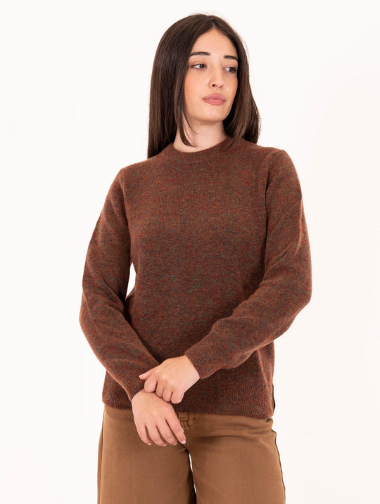 Pull Clarisse K-Way in Misto Lana Melange Marrone