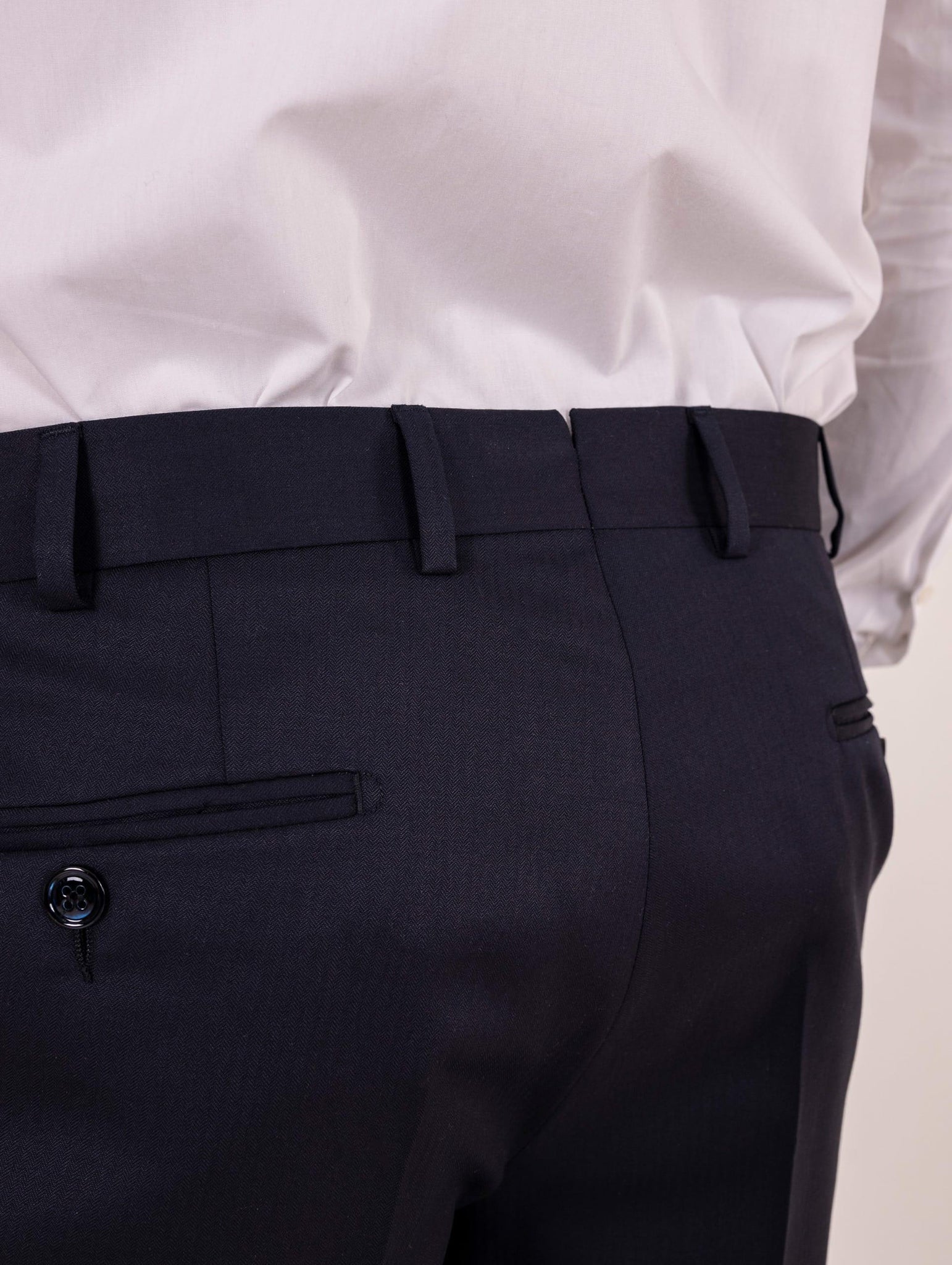 Abito Sartoriale Luigi Bianchi Mantova Vitale Barberis Lana Vergine Spigato Blu 33413001 Luigi Bianchi Mantova