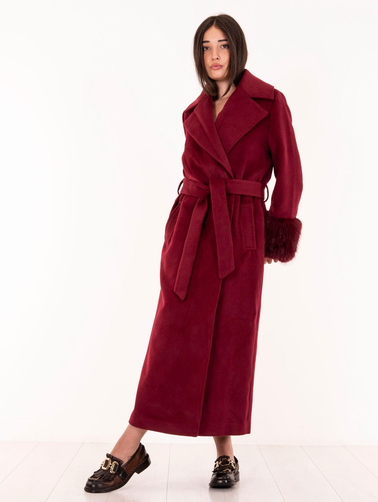 Cappotto No Secret con Cintura Ciliegia 253NS000CILI NoSecrets