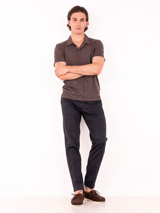 Polo Roy Roger's in Cotone Supima Marrone