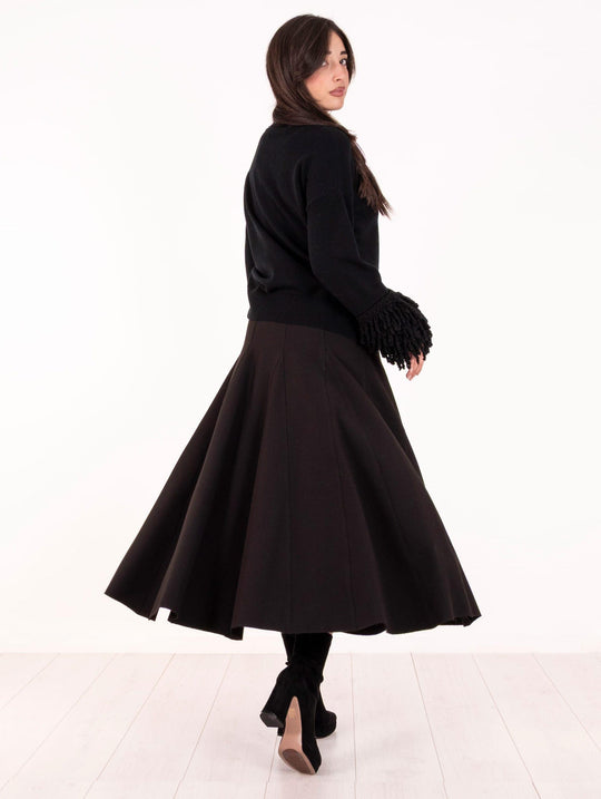 Alysi Panel Skirt Black