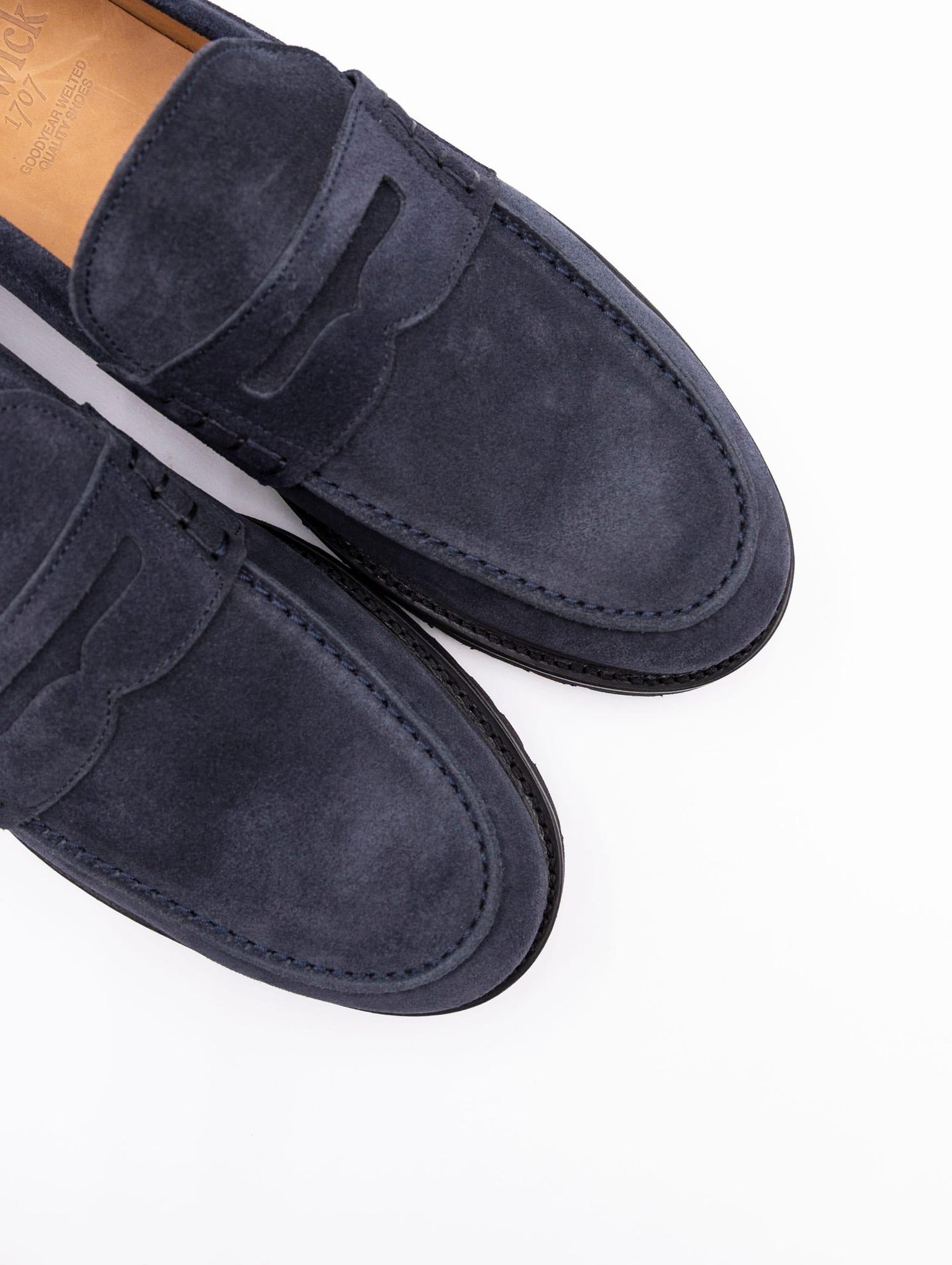 Mocassino Berwick 1707 in Suede Blu 5633HO768GORAINBLEU Berwick 1707