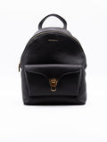 Beat Generation Backpack Coccinelle in Black Hammered Leather