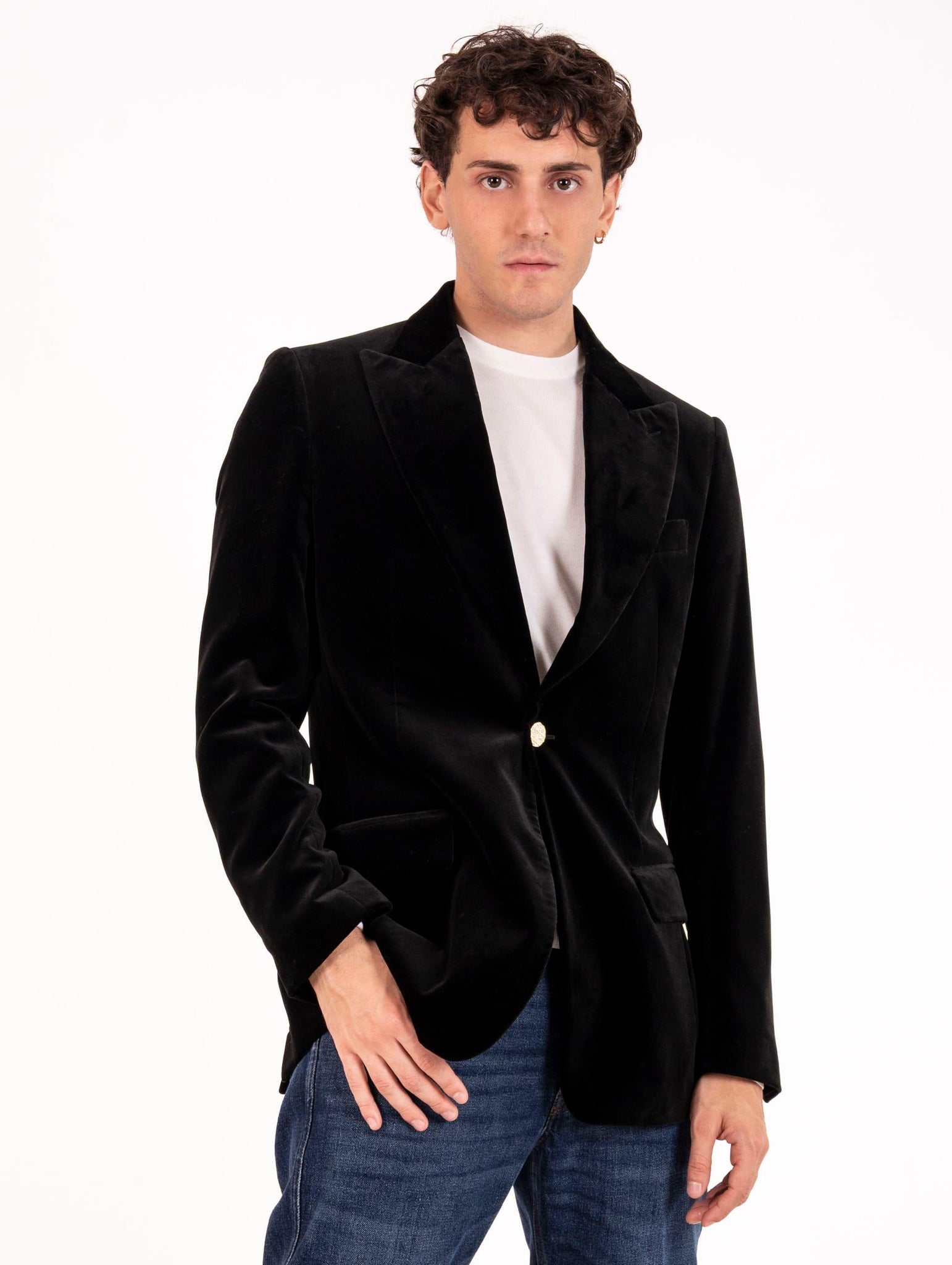 Giacca Lardini in Velluto Nera AA6926ER999 Lardini