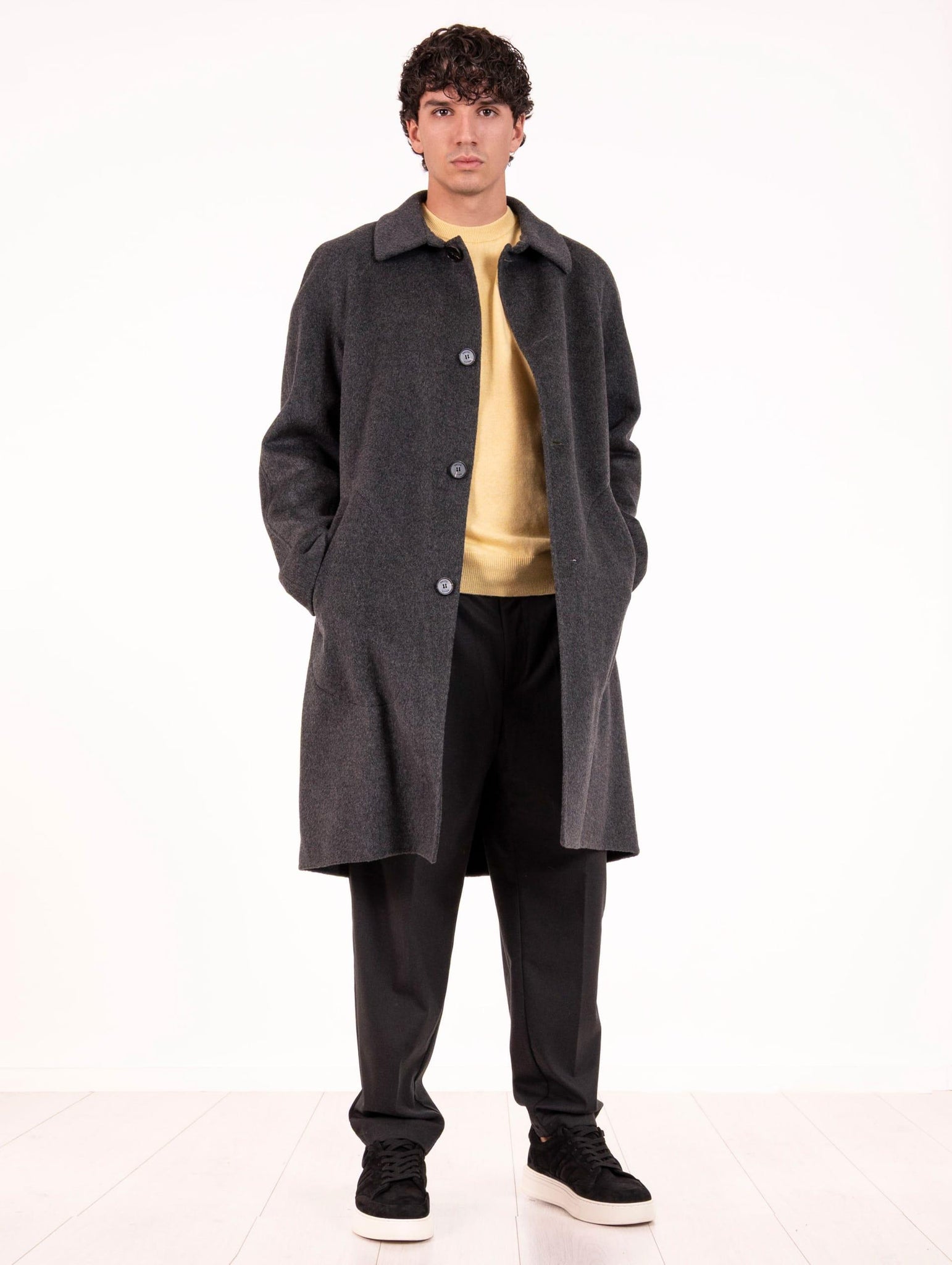 Cappotto Maurilio Il Paltò in Lana Grigio B51PUMAURDOU746 Il Paltò