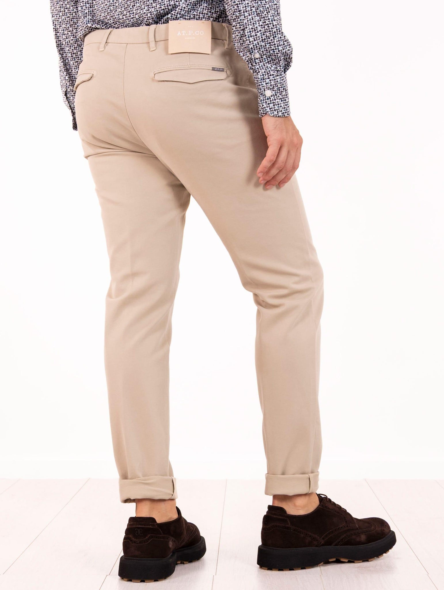 Pantalone Sasa AT.P.CO. in Cotone Piquet Ecru SASA45TC901030 AT.P.CO